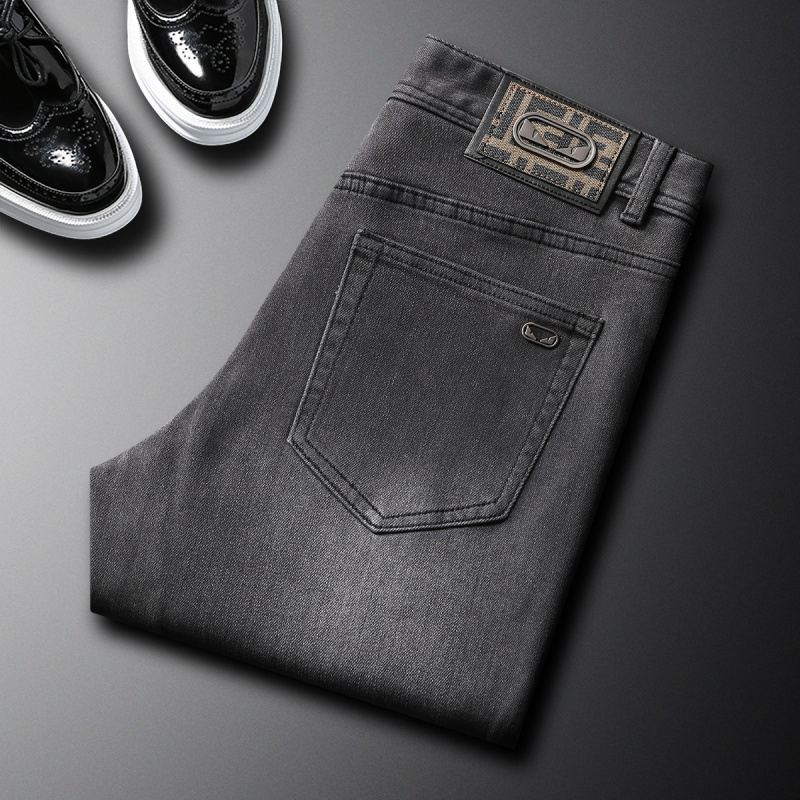 Men'S Fashion Grey Jeans - Jean de marque tendance pour hommes,