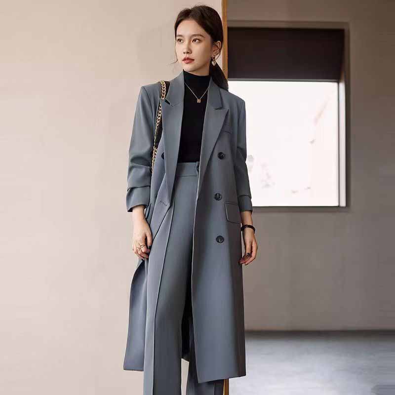 Men'S Fashion X - FANAN élégant Long Trench manteau femmes
