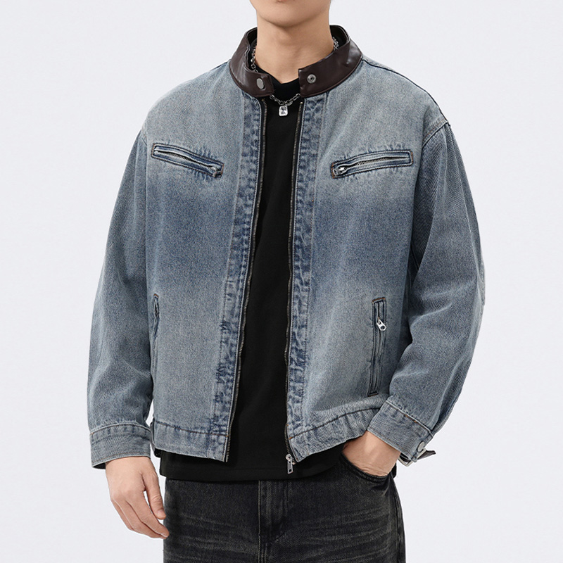 Mens Fashion Denim Jacket - Veste en jean pour homme avec
