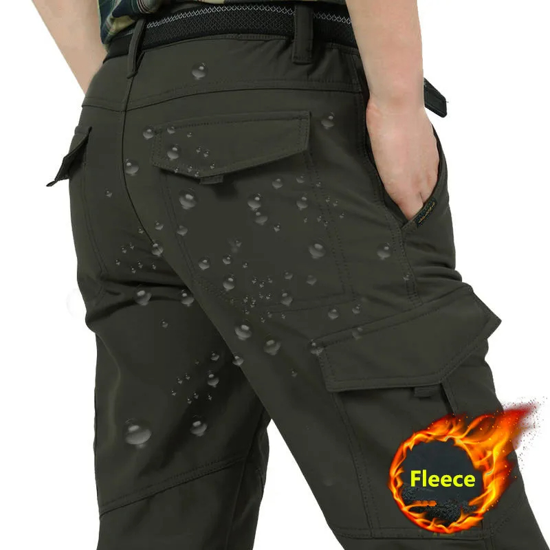 Men'S Fashion Overalls - Hiver épais pantalon hommes Double couche