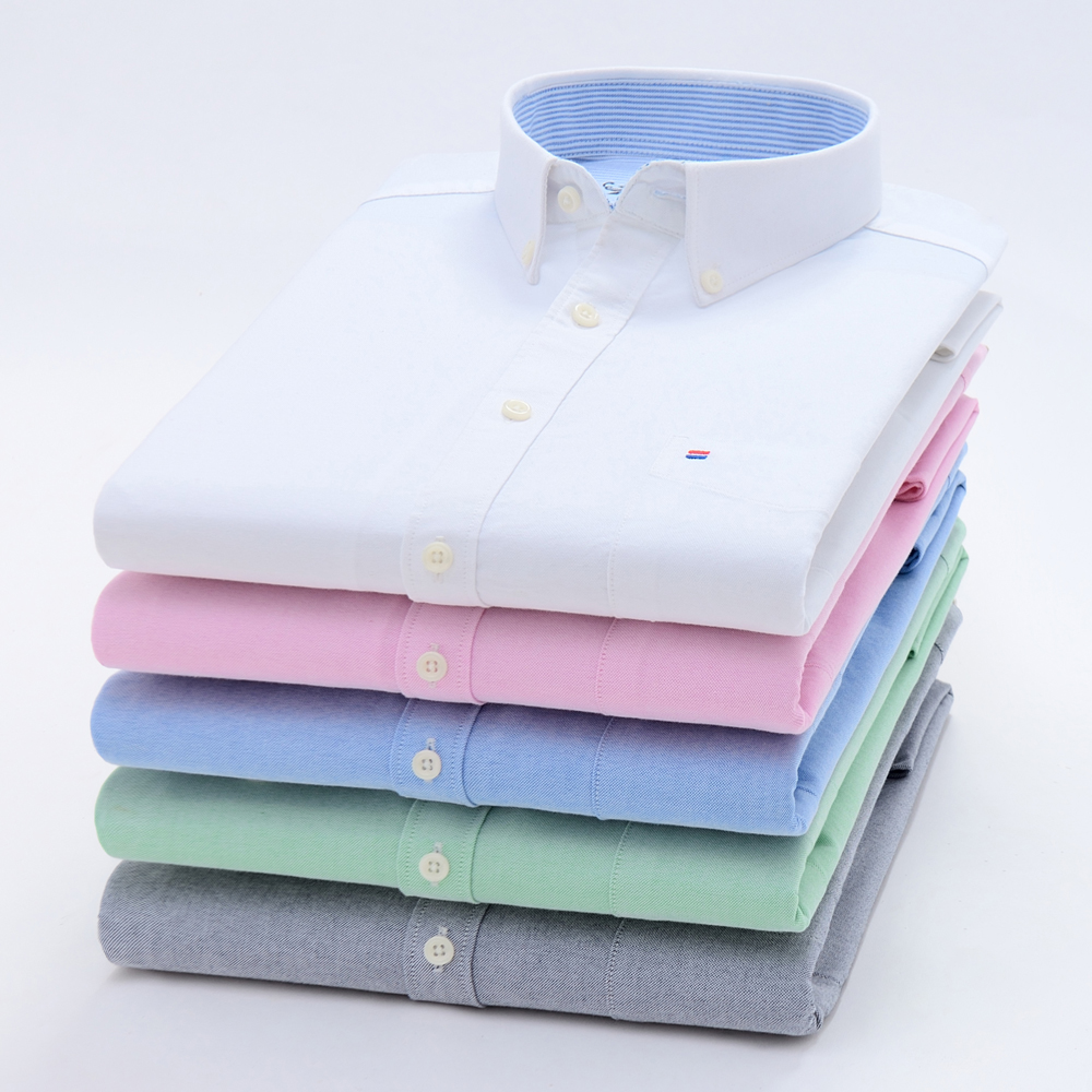 Men'S Fashion Over 60 - Chemises boutonnées à manches longues Oxford