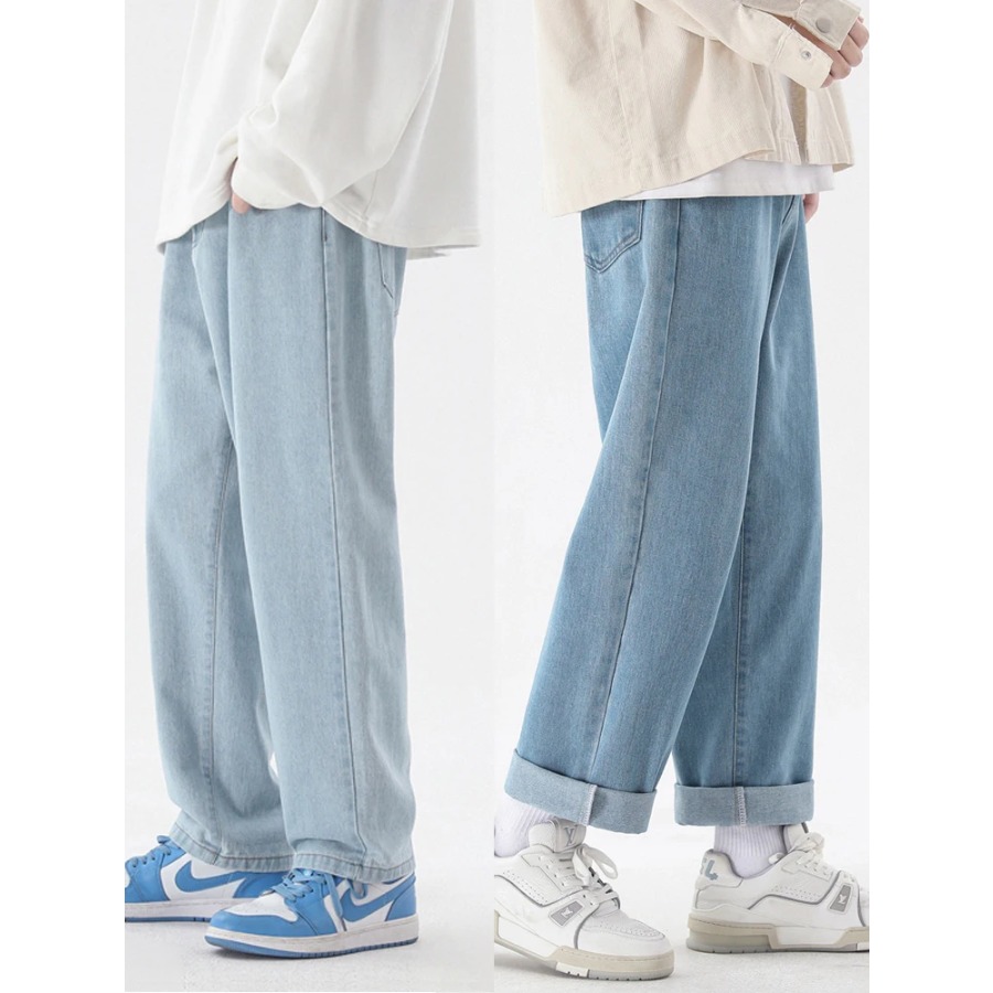 Men'S Fashion Grey Jeans - Nouveau Jean Décontracté Coréen pour Homme