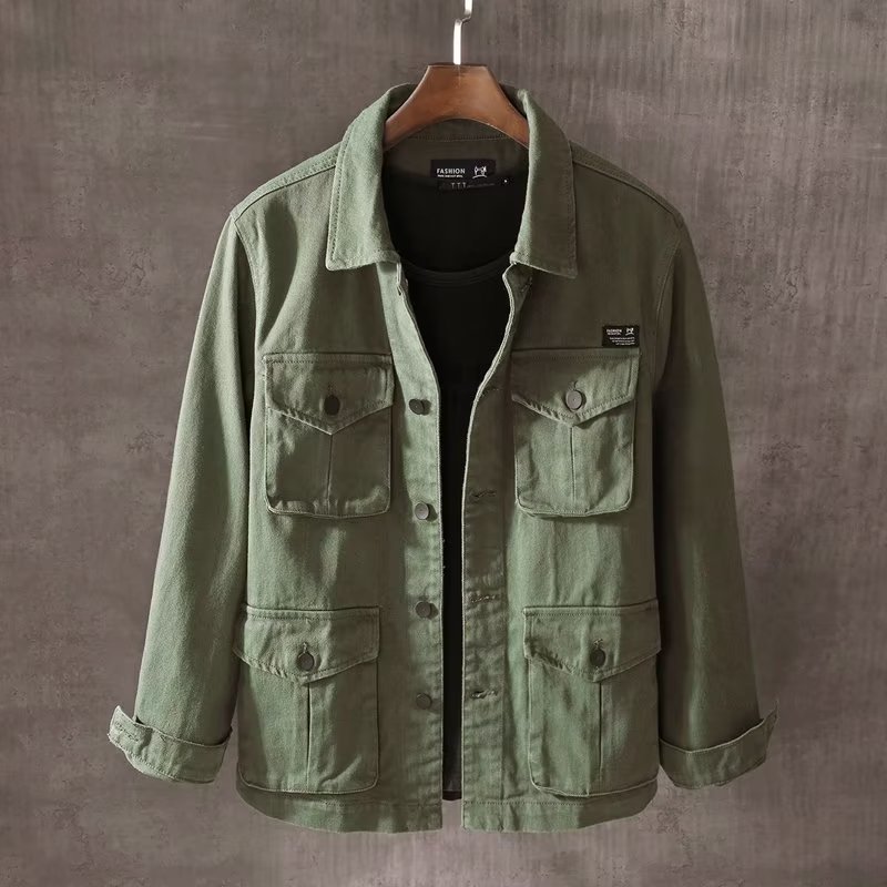 Mens Fashion Denim Jacket - Veste ample décontractée pour hommes, nouvelle