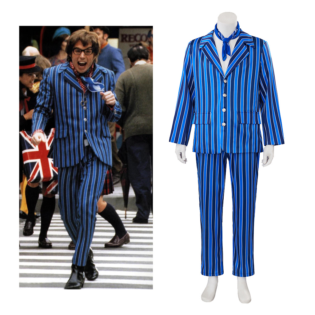 Mens Fashion In 1980S - Costume de Cosplay Vintage à Rayures