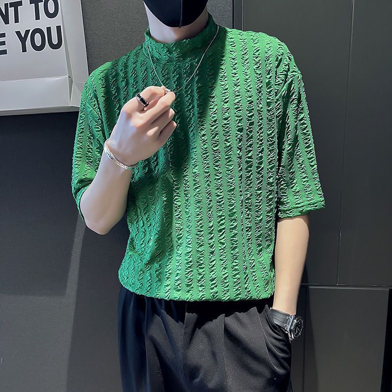 Men'S Fashion Looks 2026 - T-shirt Homme Premium en Soie Glacée