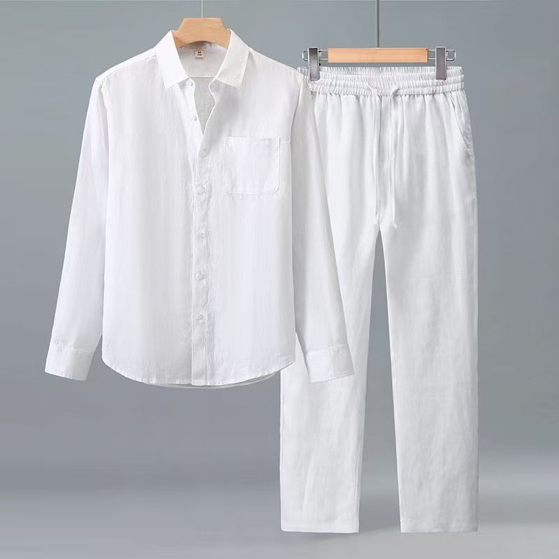 Men'S Fashion 2026 - Ensemble chemise et pantalon pour homme,