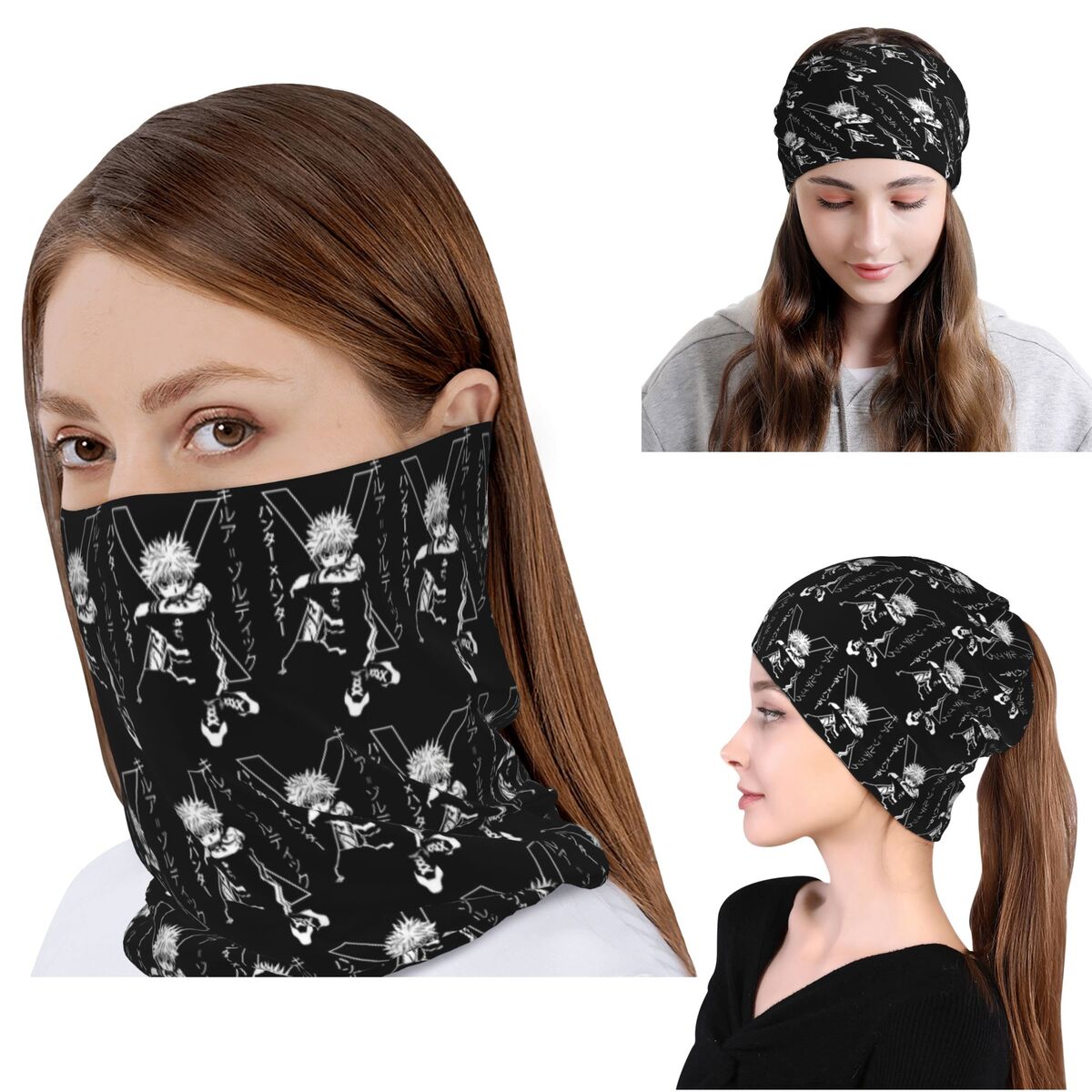 Beanie Winter Hat - Bandana multifonctionnel Killua Zoldyck Anime HXH