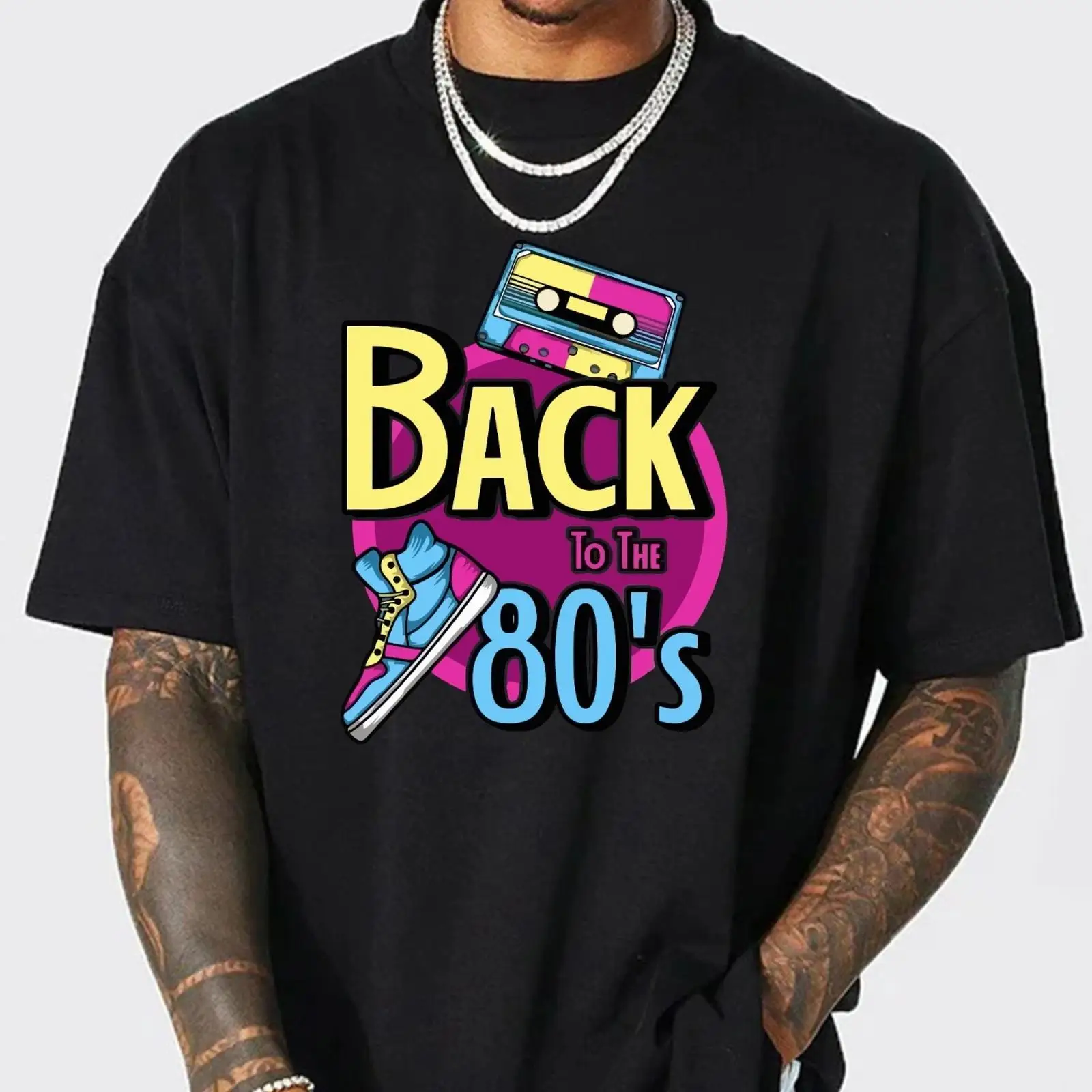 Mens Fashion In 1980S - T-shirt rétro des années 80, vintage,