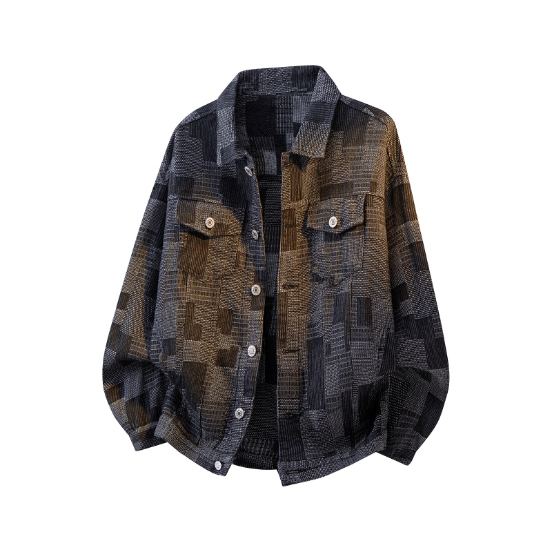 Mens Fashion Denim Jacket - Veste en jean délavé pour hommes,