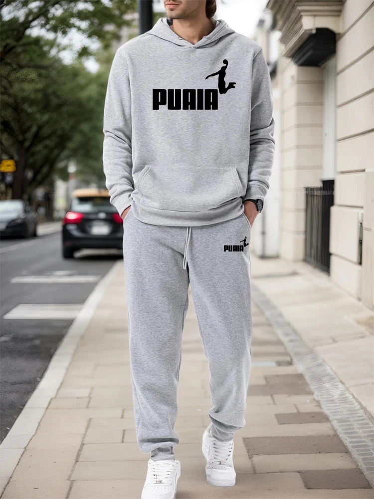 Men'S Fashion 2026 - Ensemble Homme/Haut à Capuche/Pantalon 2026 Automne