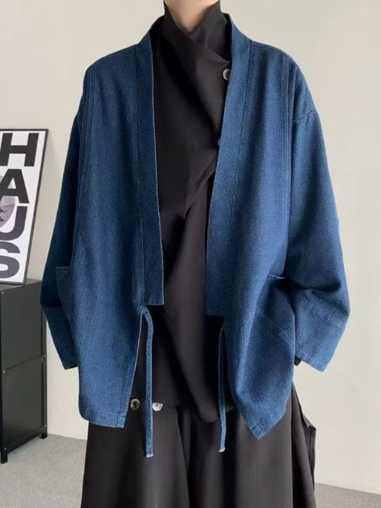 Mens Fashion Denim Jacket - Manteau en jean Vintage de Style