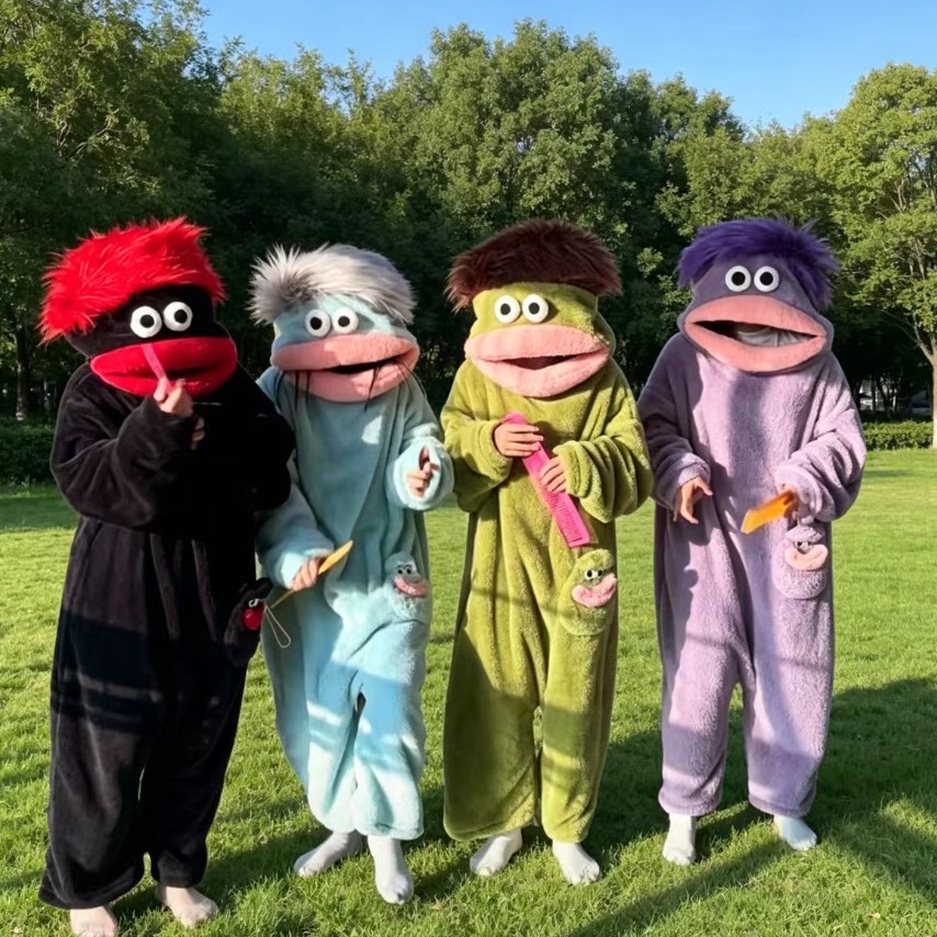 Mens Fashion Jumpsuit - Pyjama combinaison monstre à grande bouche,