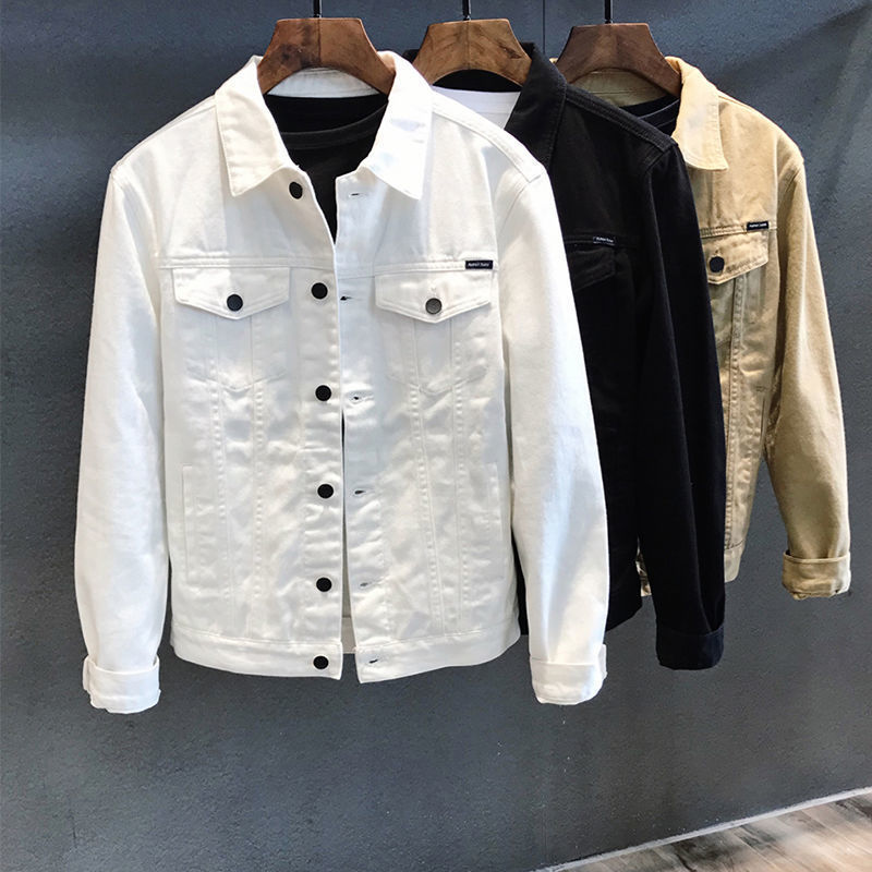 Mens Fashion Denim Jacket - Printemps automne hommes veste en jean