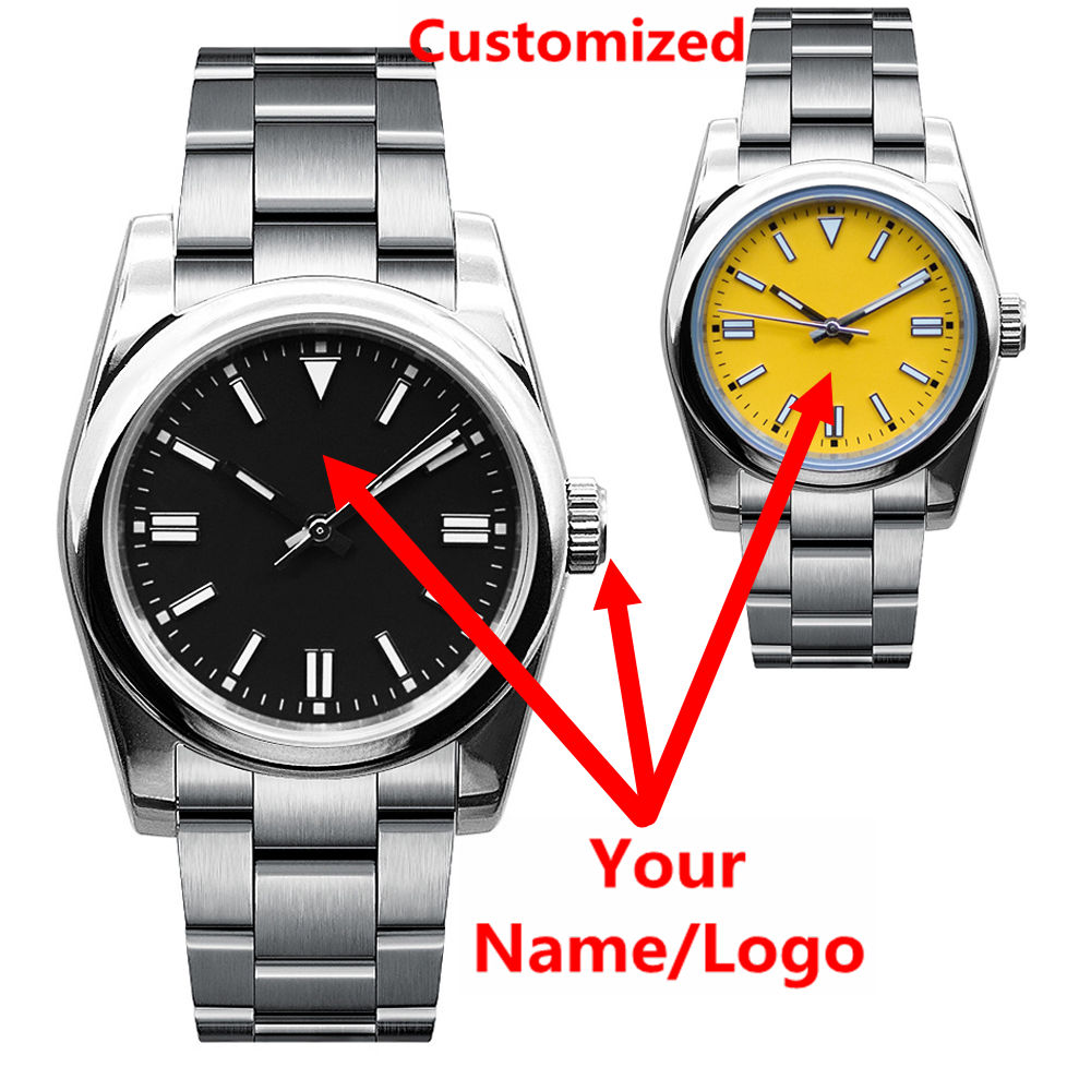 Mens Fashion Bracelet - Montre homme personnalisée avec logo, saphir,