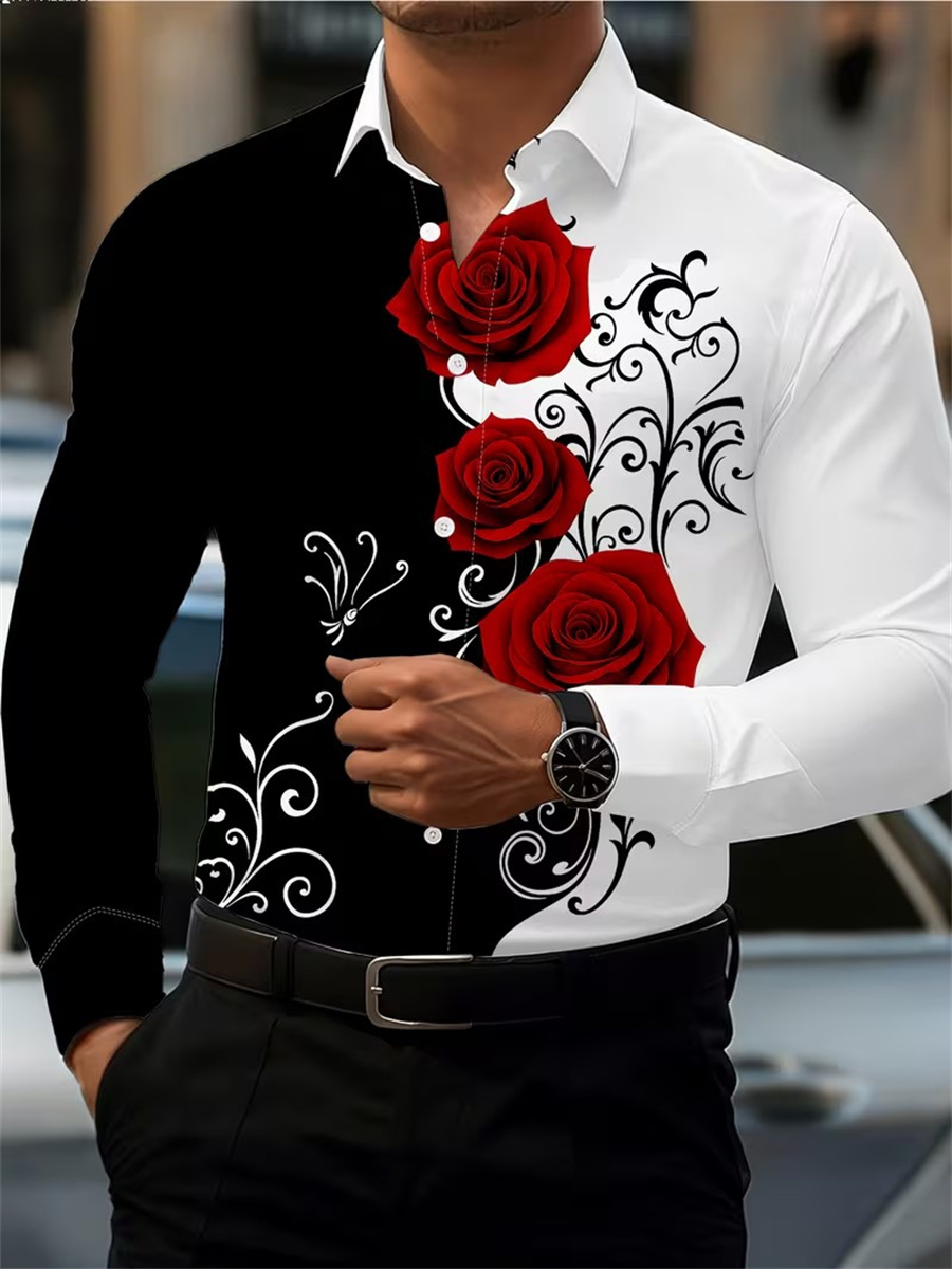 Mens Fashion Casual Outfits - Chemise à manches longues pour homme,