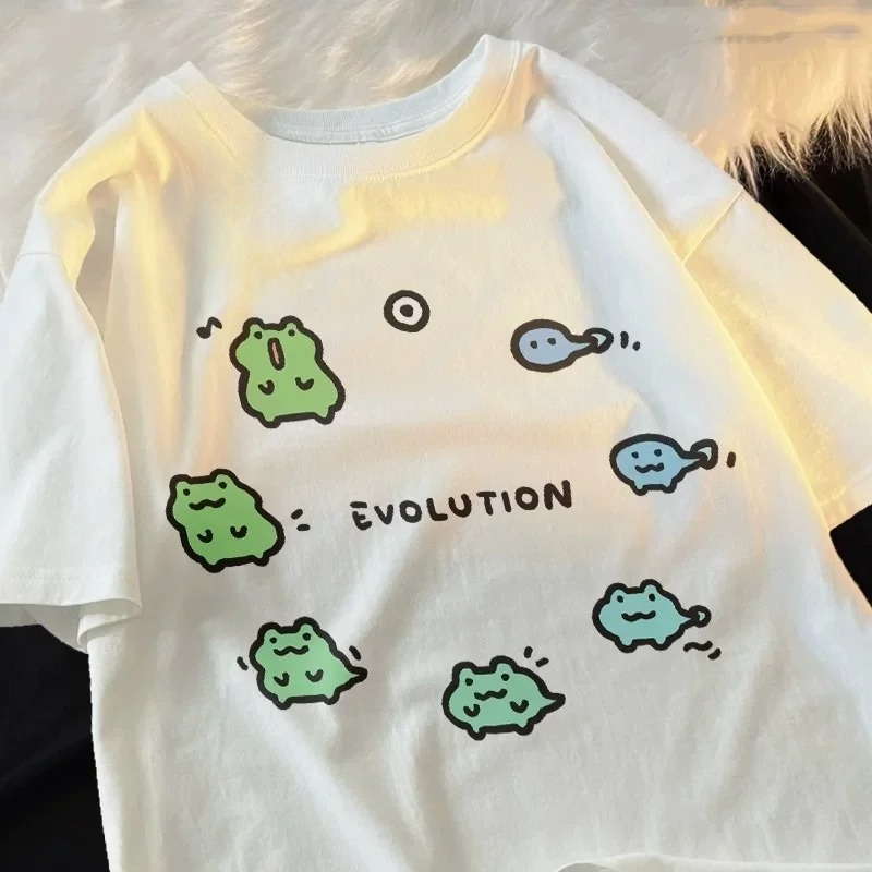 Men'S Fashion Evolution - Nouveau T-shirt Femme 2026 Imprimé Grenouille