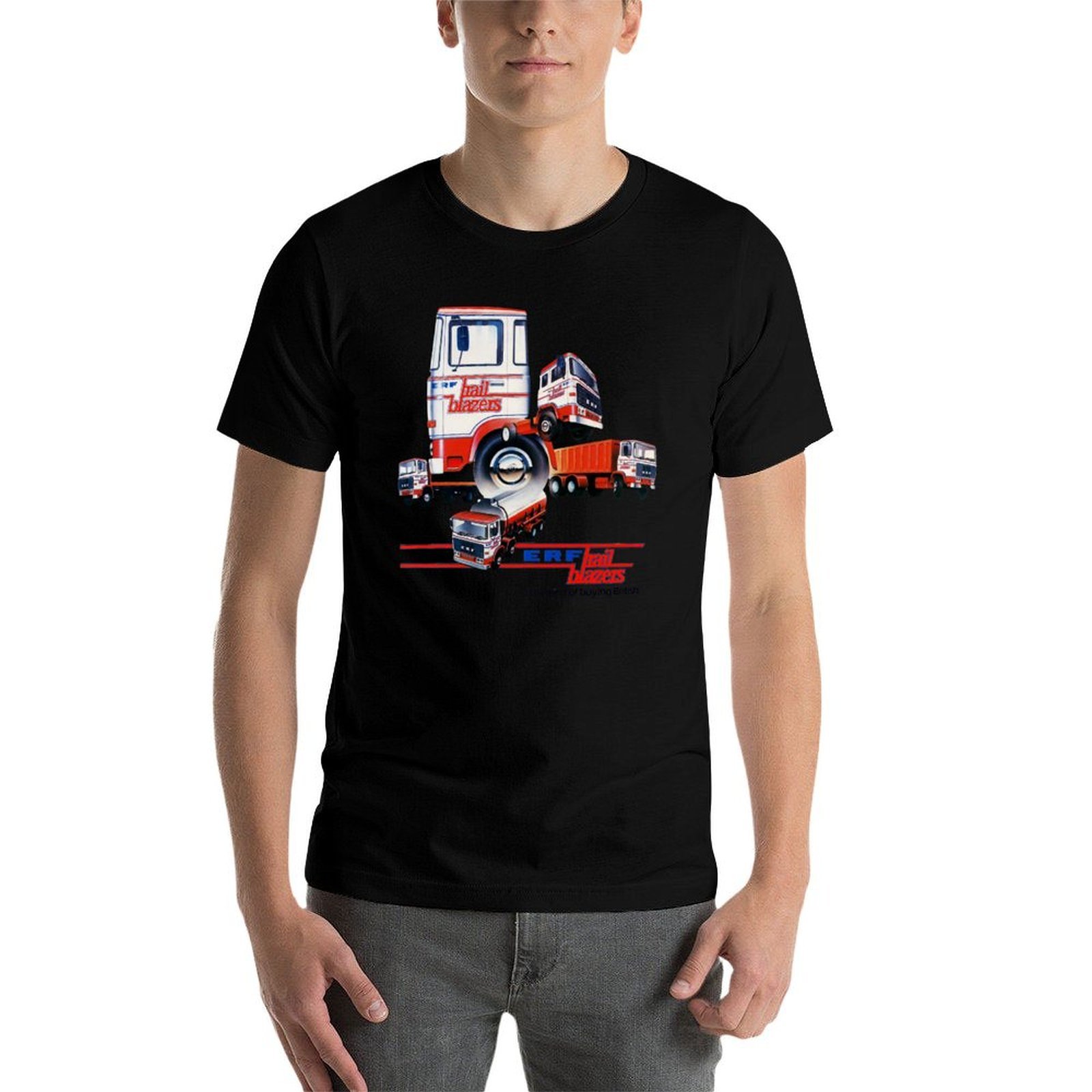 ERF TRUCKS - T-shirt publicita - Mens Fashion In 1980S avis et prix