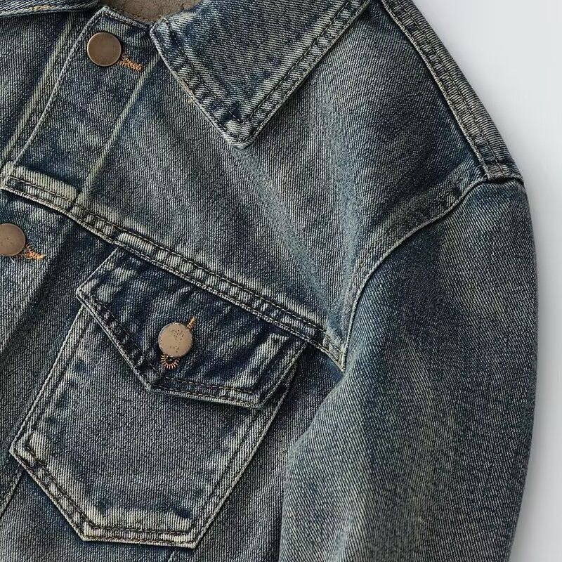 Veste en jean à jambes droites - Mens Fashion Denim Jacket avis et prix