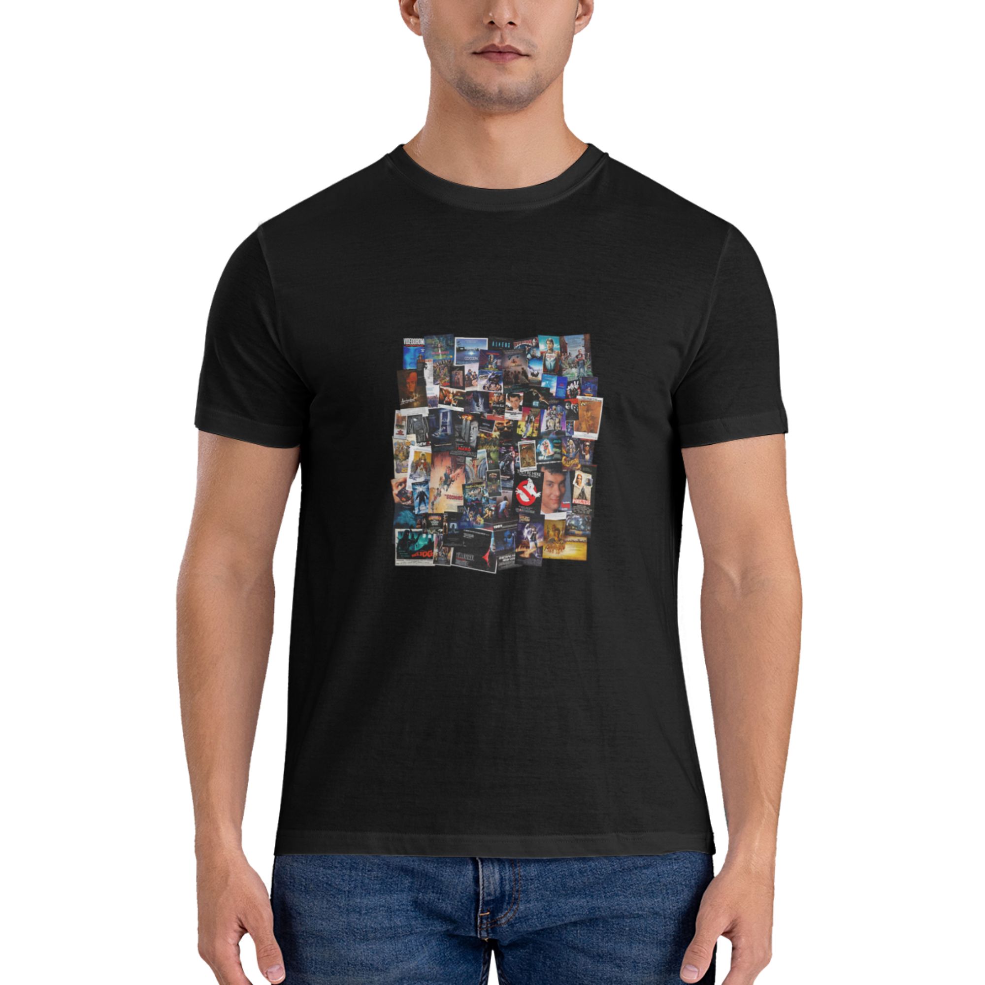 T-shirt imprimé avec affiches  - Mens Fashion In 1980S avis et prix