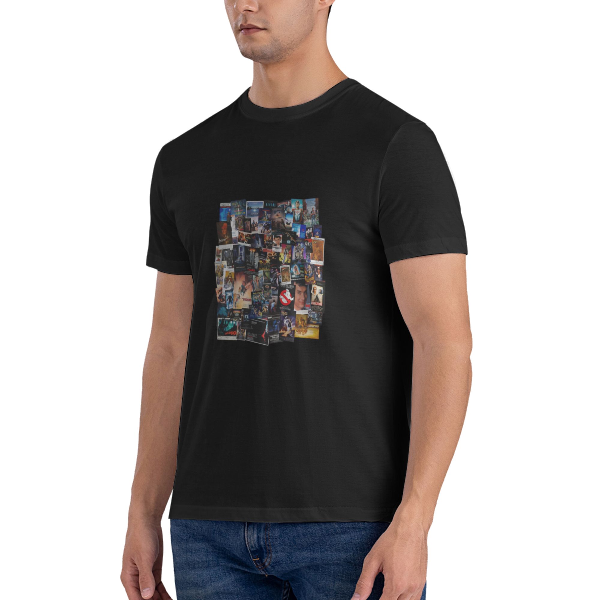 T-shirt imprimé avec affiches  - Mens Fashion In 1980S avis et prix