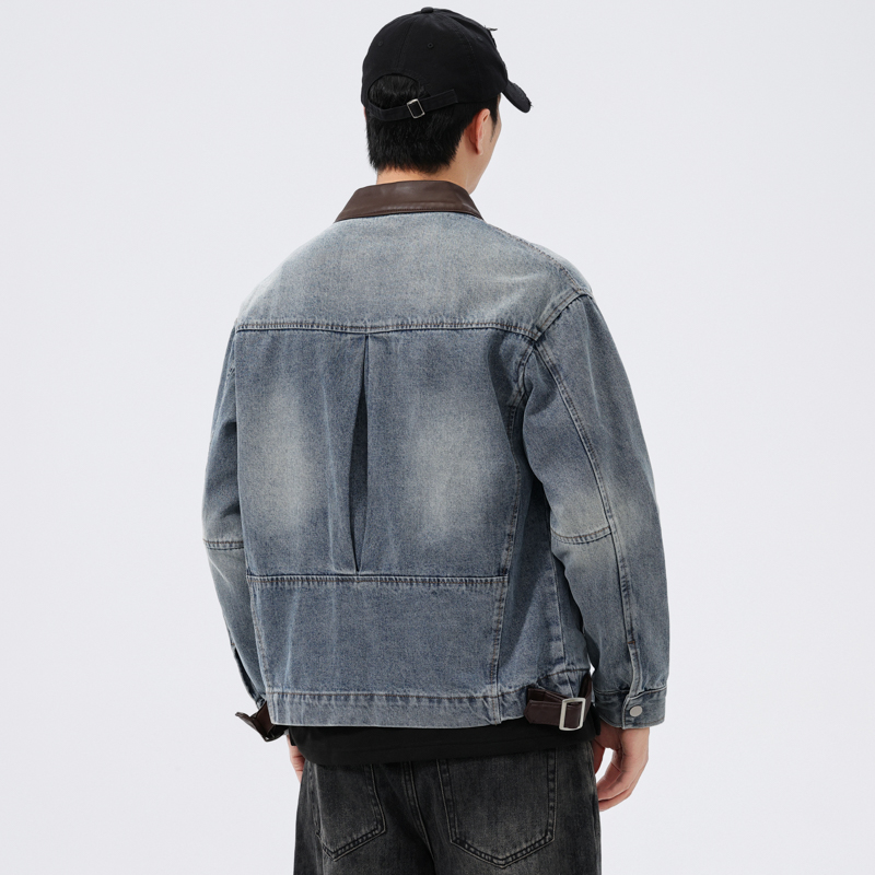 Veste en jean pour homme avec  - Mens Fashion Denim Jacket avis et prix