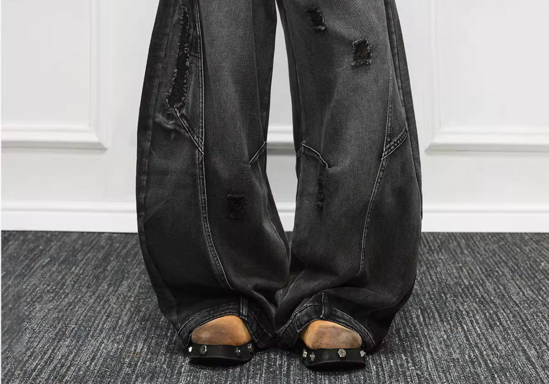 Pantalon en jean décontracté p - Men'S Fashion Grey Jeans avis et prix