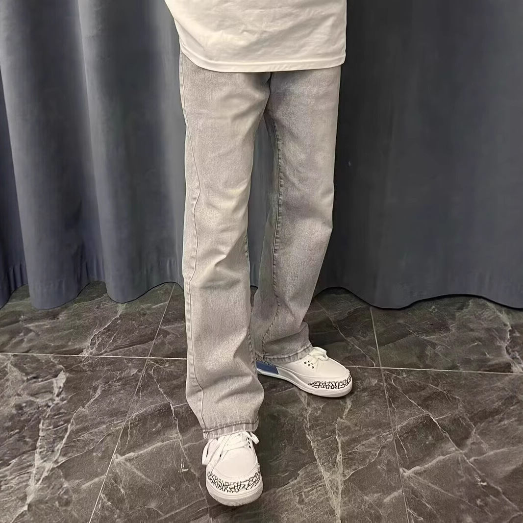 Américain Vintage nouvelle mod - Men'S Fashion Grey Jeans avis et prix