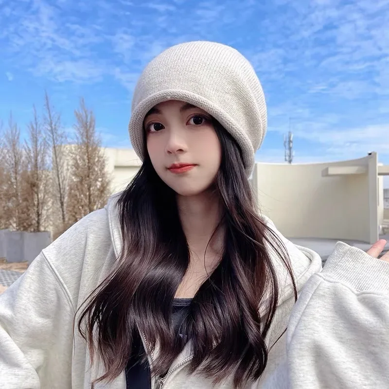 Bonnet tricoté capuche femme h - Beanie Winter Hat avis et prix