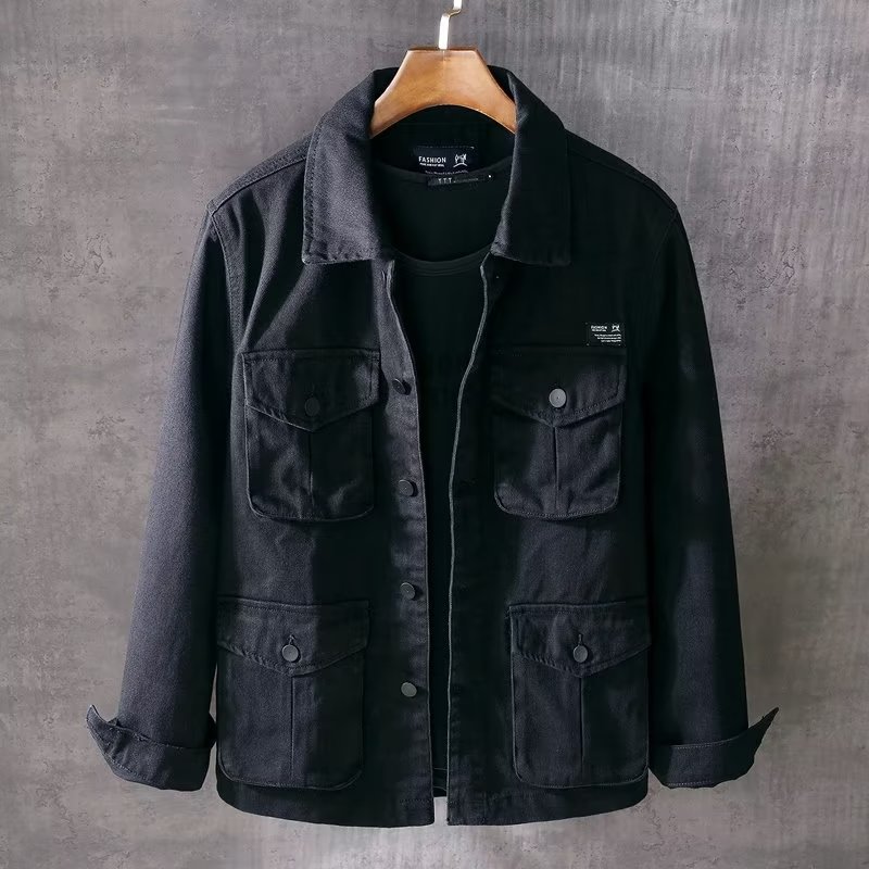 Veste ample décontractée pour  - Mens Fashion Denim Jacket avis et prix
