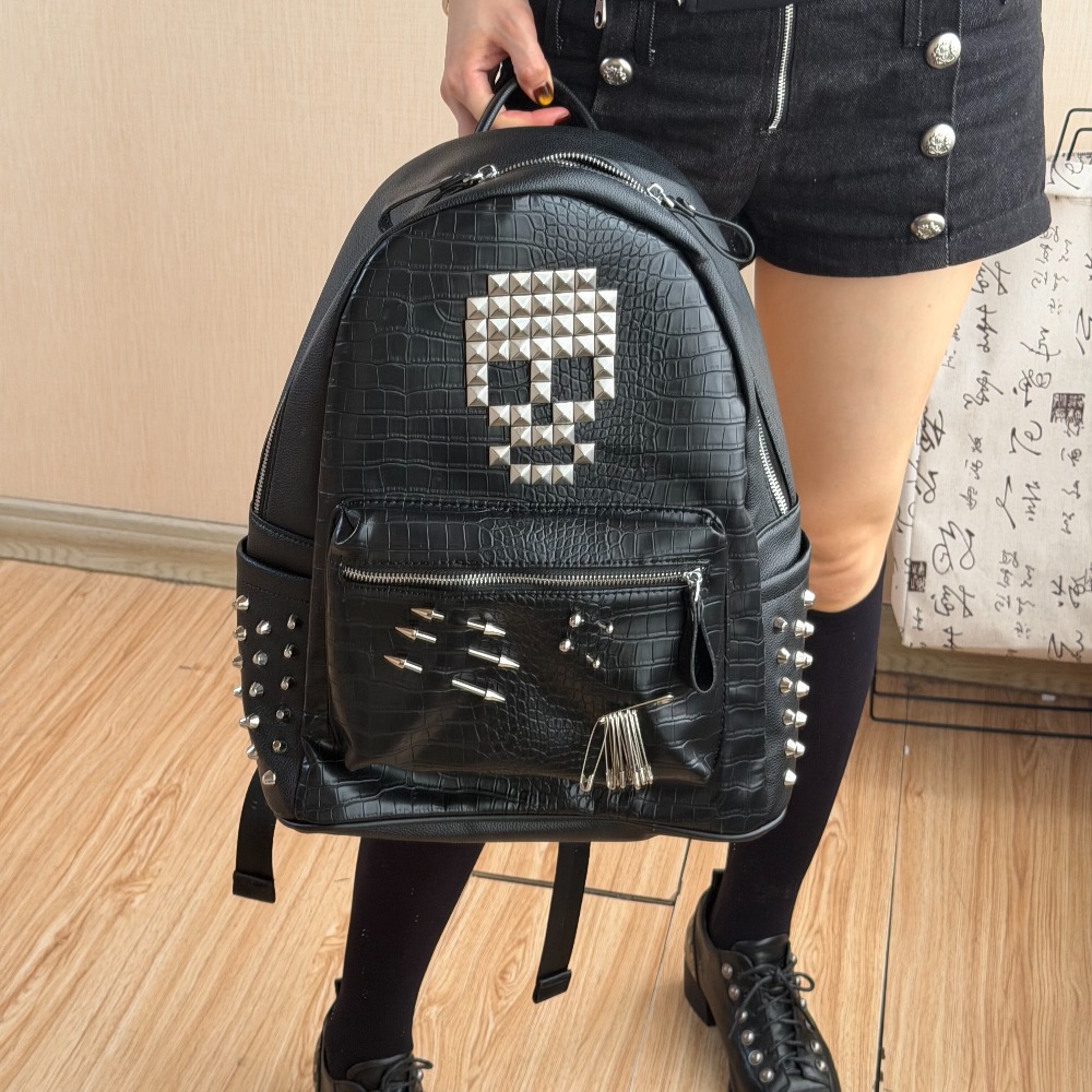 Sac à dos original noir à moti - Mens Fashion Zip Up avis et prix