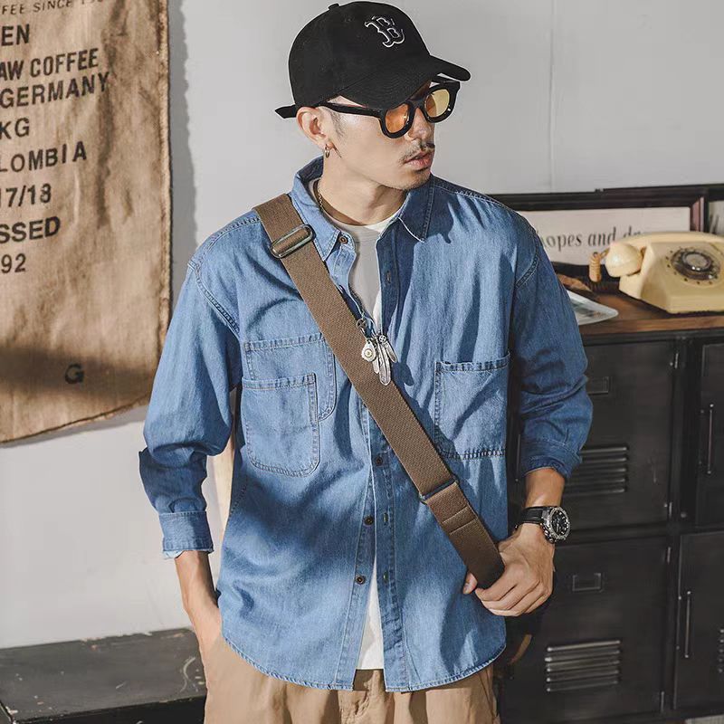 Veste en jean rétro américaine - Mens Fashion Denim Jacket avis et prix