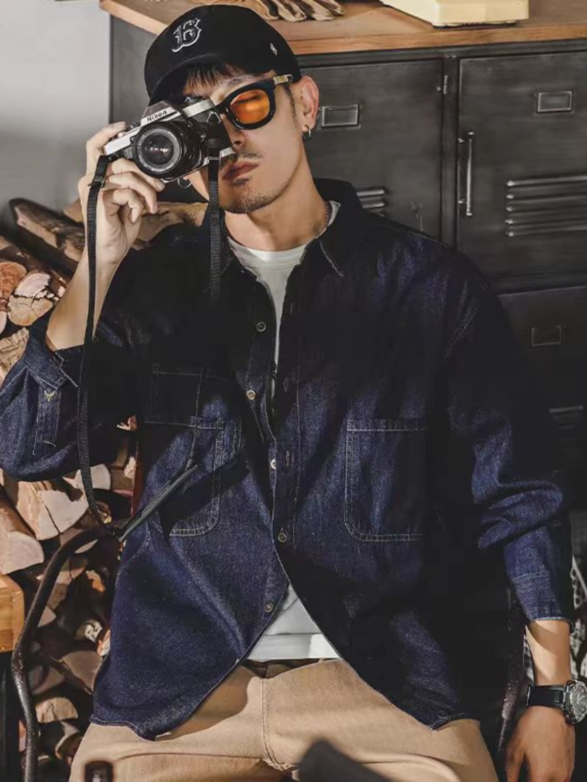 Veste en jean rétro américaine - Mens Fashion Denim Jacket avis et prix