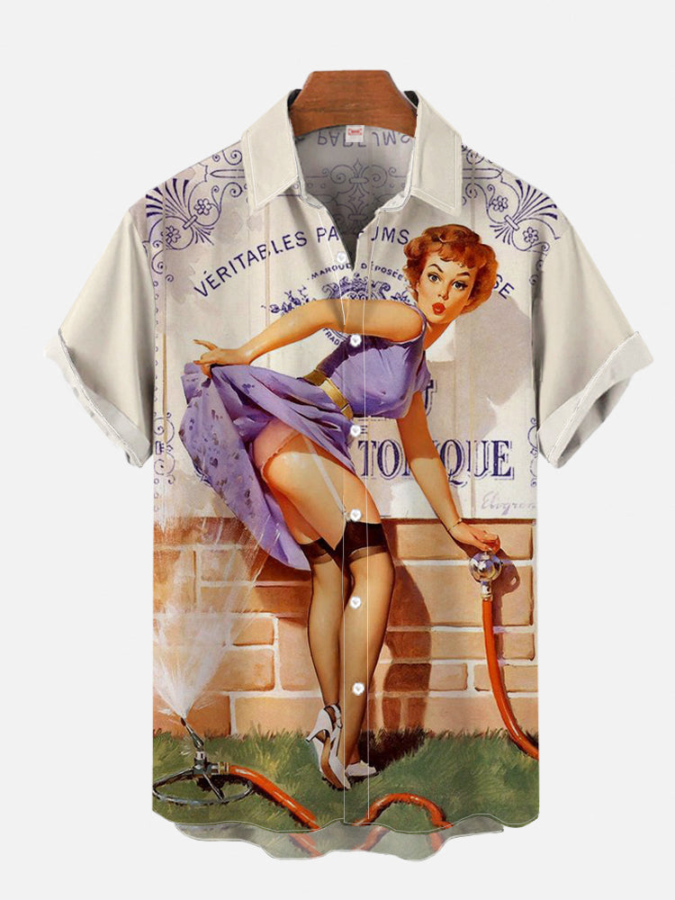 Chemise à manches courtes impr - Mens Fashion In 1980S avis et prix