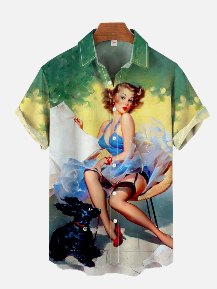 Chemise à manches courtes impr - Mens Fashion In 1980S avis et prix