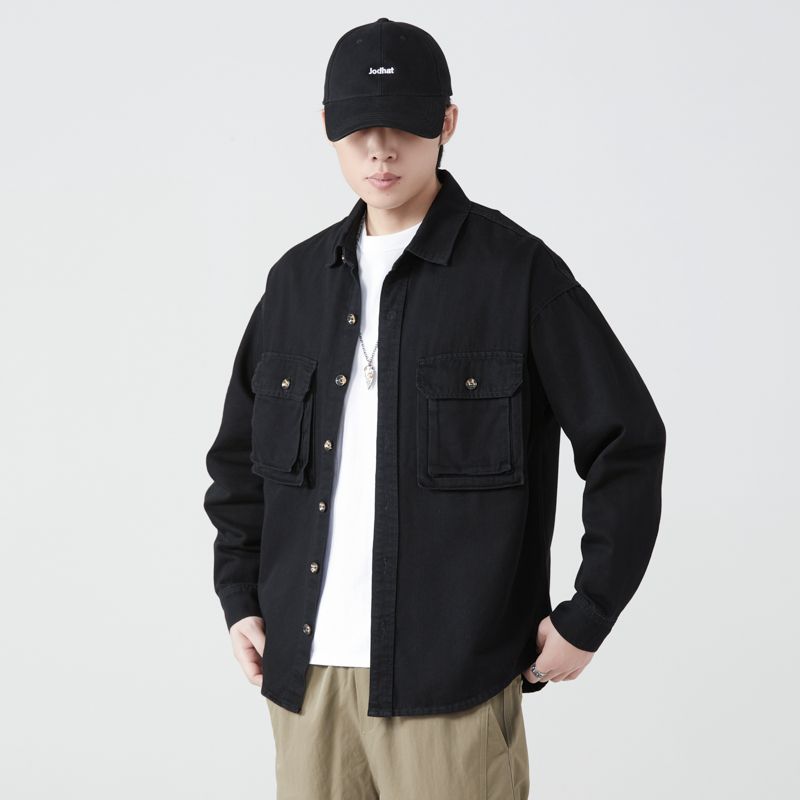 Chemises d'outillage en pur co - Mens Fashion Denim Jacket avis et prix
