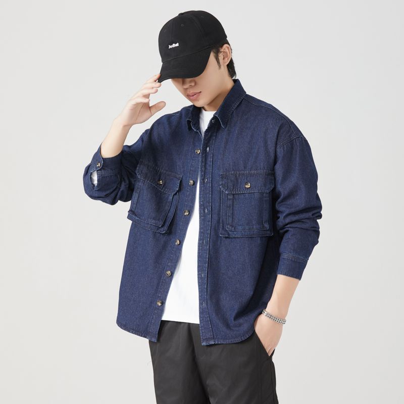 Chemises d'outillage en pur co - Mens Fashion Denim Jacket avis et prix
