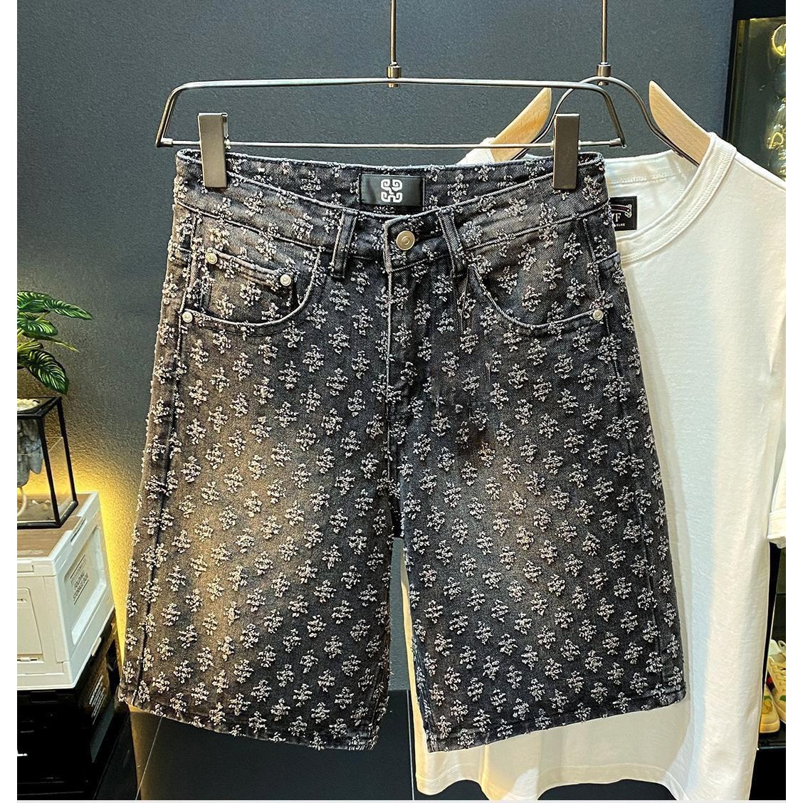 Shorts en jean décontractés po - Men'S Fashion Overalls avis et prix