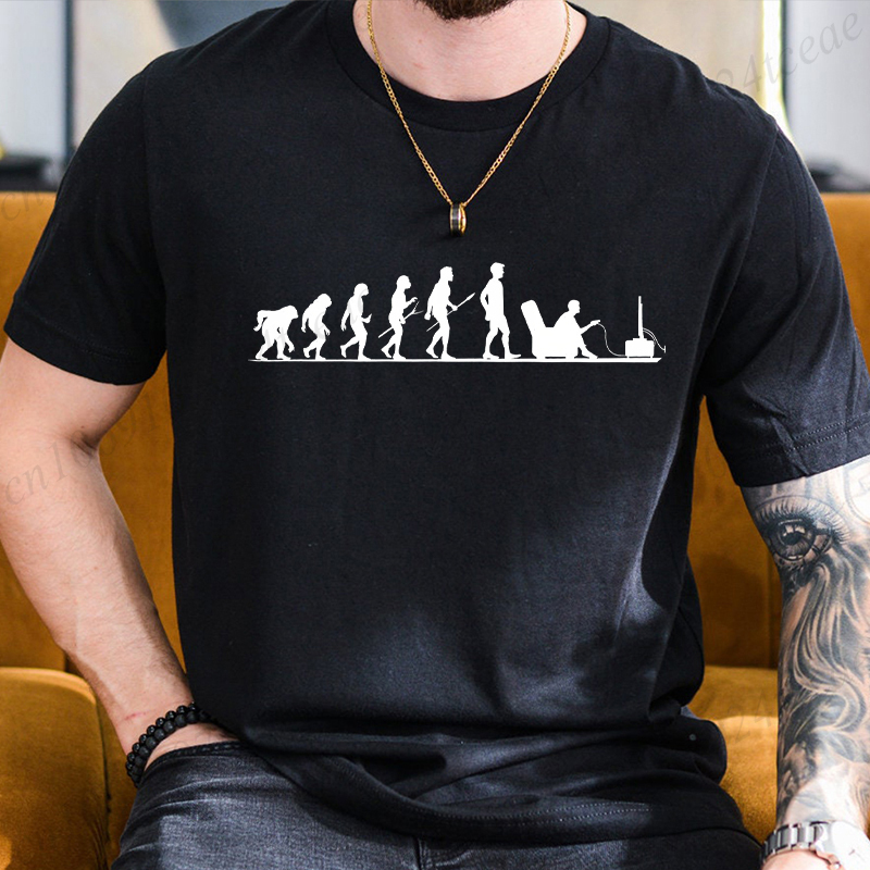Été hommes T-Shirt évolution G - Men'S Fashion Evolution avis et prix