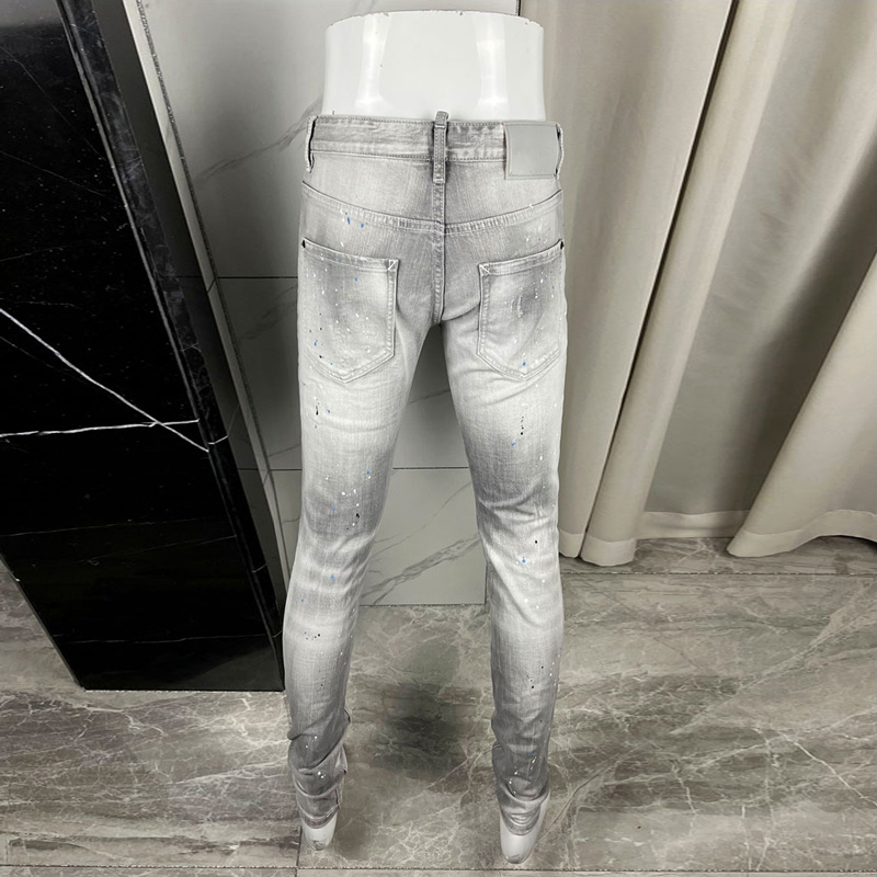 Jeans pour hommes tendance Y2K - Men'S Fashion Grey Jeans avis et prix