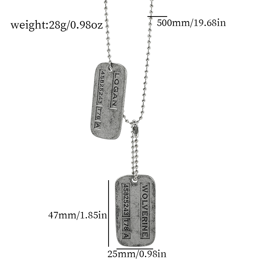 Collier militaire X-Men Wolver - Men'S Fashion X avis et prix