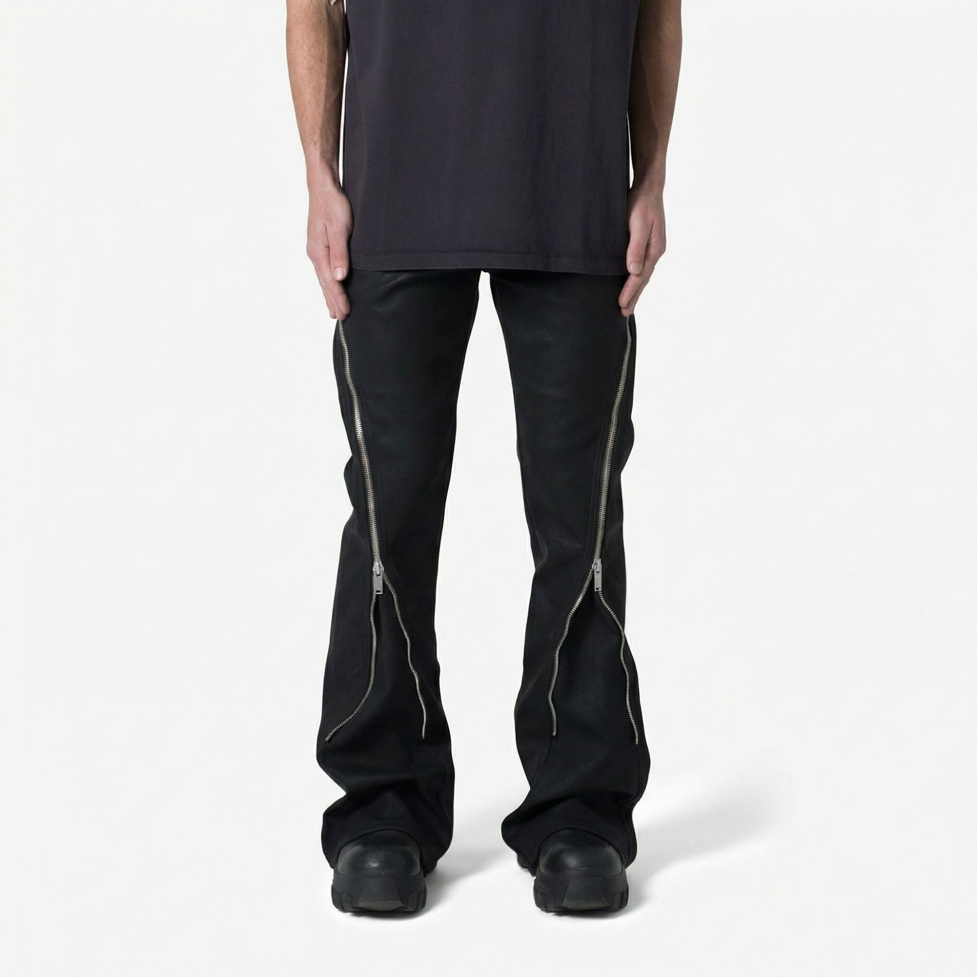 Jean évasé décontracté basique - Men'S Fashion Grey Jeans avis et prix