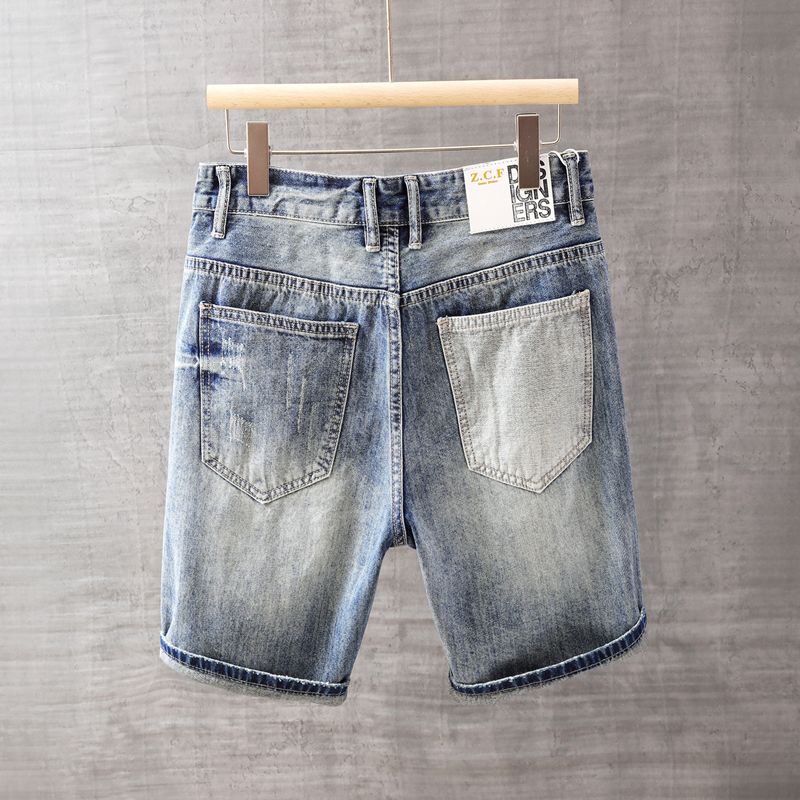 Jean court homme pantalon avec - Men'S Fashion Overalls avis et prix