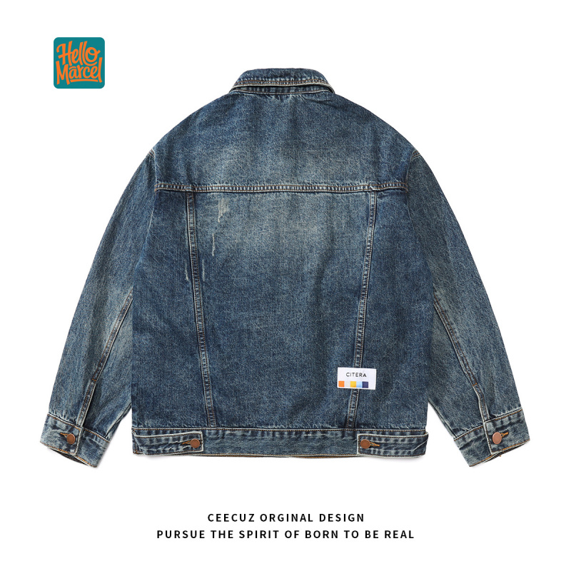 HELLOMARCEL Veste en jean de q - Mens Fashion Denim Jacket avis et prix