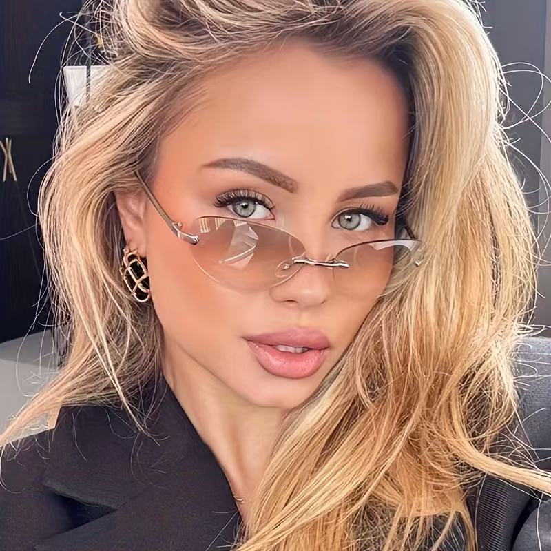 Lunettes de soleil ovales sans - Men'S Fashion Y2K avis et prix